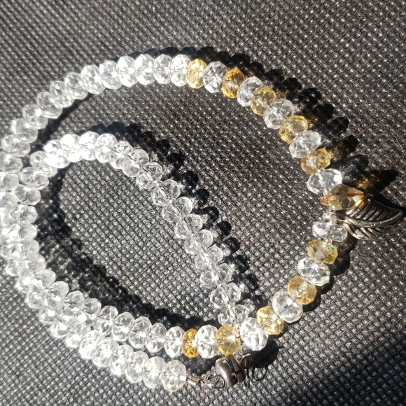 Natural quartz and citrine choker handmade - Picture 5 of 8